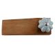 2 Pieces Baby Blue Crackle Wooden Door Stopper